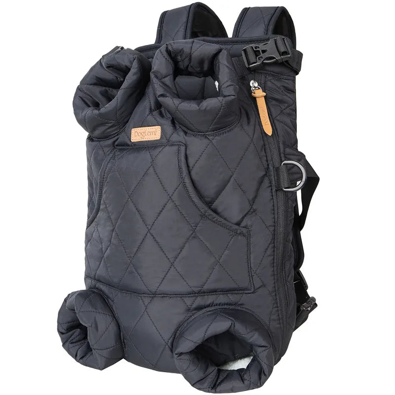 Winter Pet Backpack Carrier for Small Dogs and Cats - Insulated, Hands-Free, Windproof Travel Bag