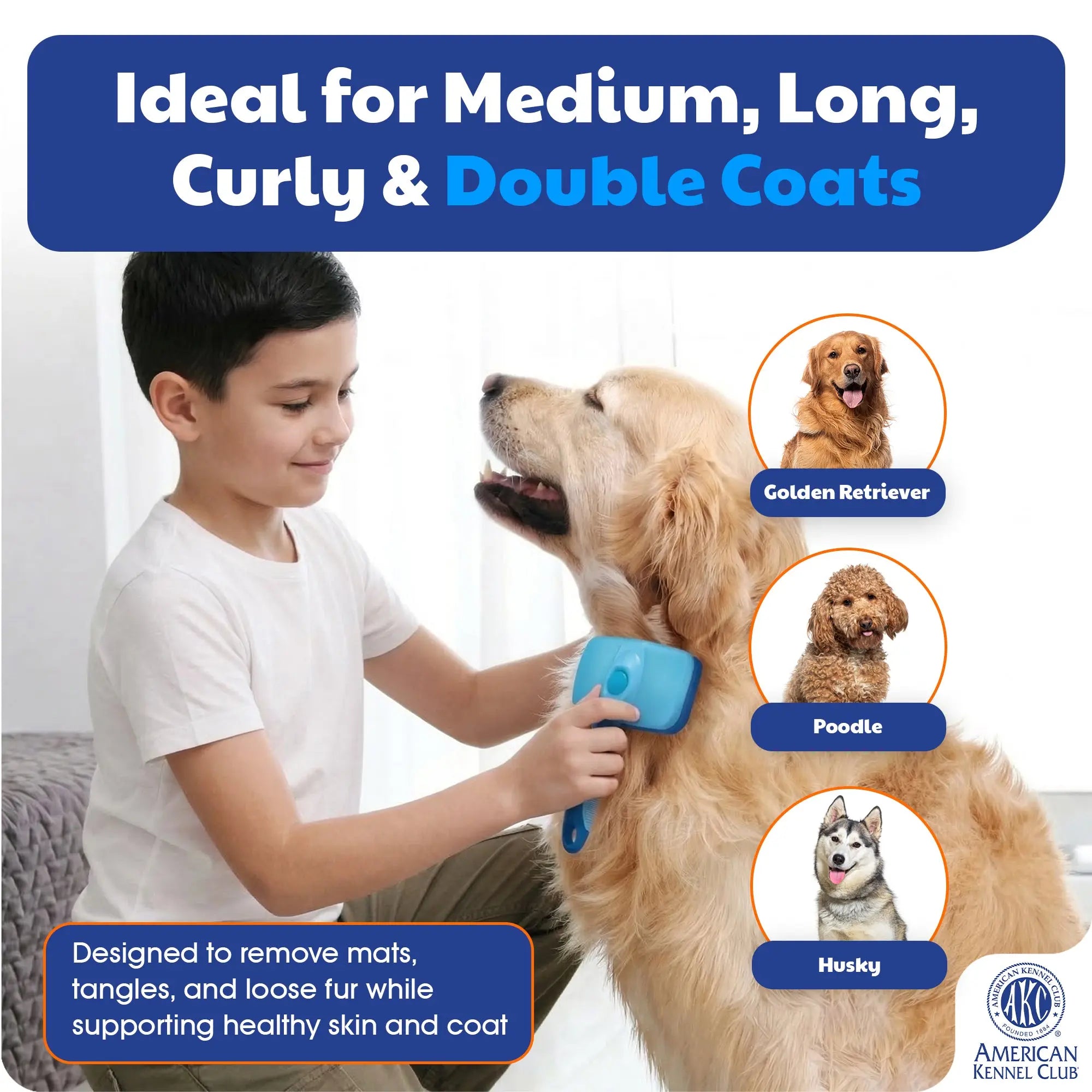 Self-Cleaning Slicker Brush for Pets
