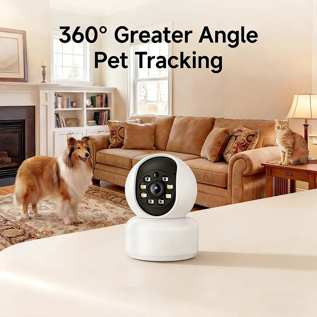 Hawkray Smart Pet Monitor for Multi-Pet Homes | 360° Coverage | 3MP 2K HD Resolution | AI Pet Recognition | Two-Way Audio and Home Security Features