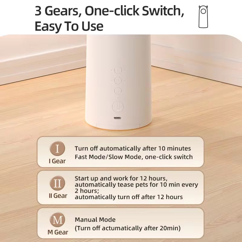 Interactive Automatic Cat Toy with LED Laser - Smart Handheld Electronic Pet Accessory for Indoor Use