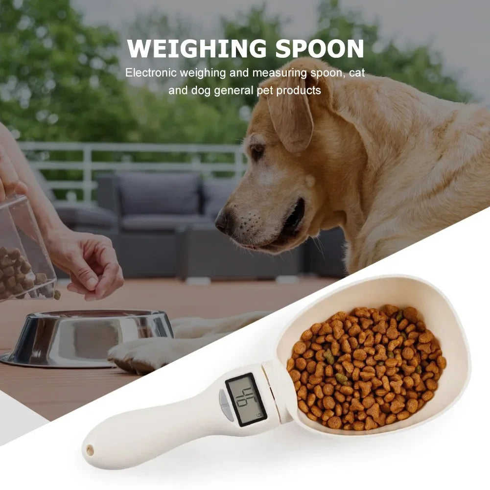 Electronic Pet Food Measuring Scoop with LED Display - Digital Dog and Cat Food Scale