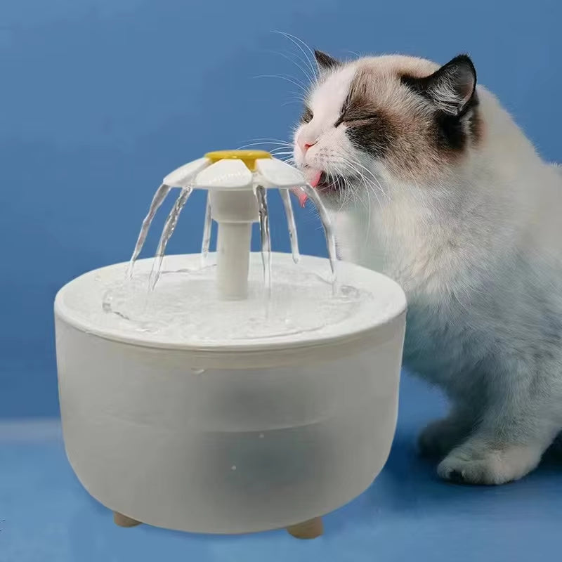 Automatic USB Electric Cat Water Fountain with Filtered Recirculation - 1200ml Capacity