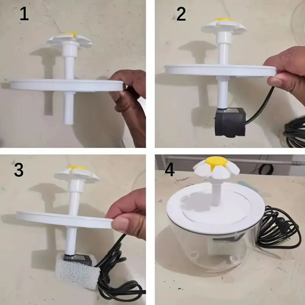 Automatic USB Electric Cat Water Fountain with Filtered Recirculation - 1200ml Capacity