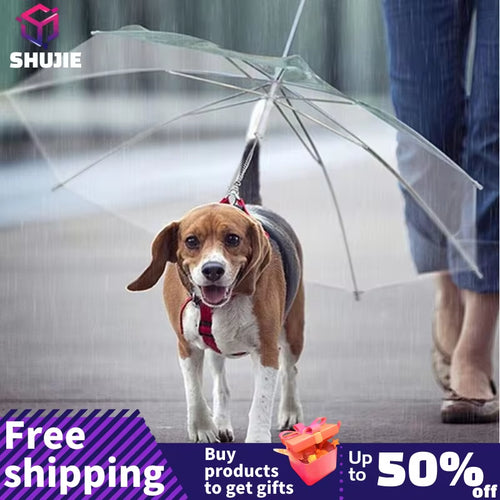 2022 Adjustable Rainproof and Snowproof Umbrella Leash for Small Dogs