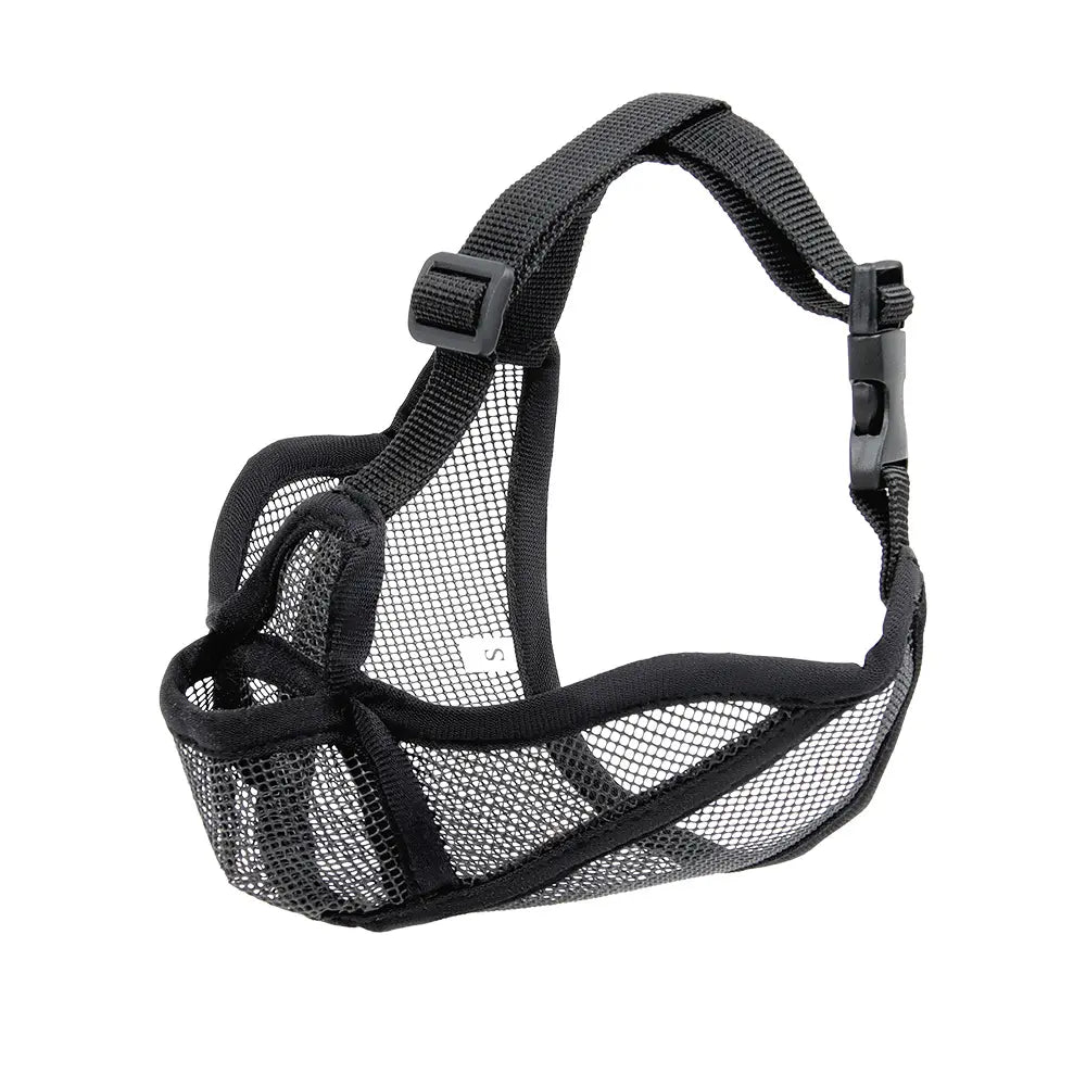 Dog Muzzle, Breathable Pitbull Muzzle, Adjustable Secure Fit, Prevents Biting & Accidental Eating, Perfect for French Bulldogs, American Bullies & Short-Snouted Breeds, Durable Mesh Dog Mouth Cover for Training, Walking & Grooming, Anti-Chew Dog Snout Gua