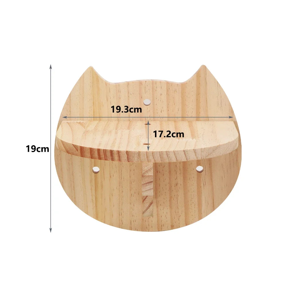 Cat Wall Climbing Shelf and Ladder with Scratching Post and Hiding House - Pet Furniture Tree Tower Accessories