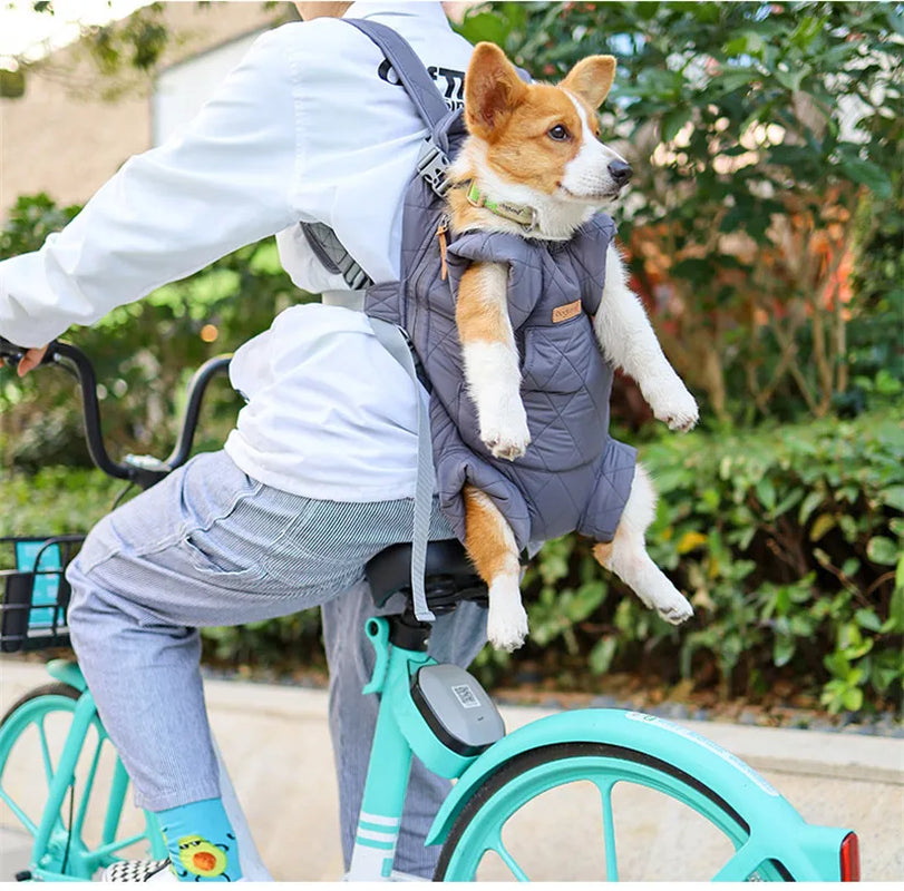 Winter Pet Backpack Carrier for Small Dogs and Cats - Insulated, Hands-Free, Windproof Travel Bag