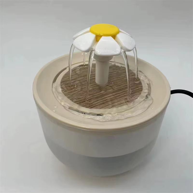 Automatic USB Electric Cat Water Fountain with Filtered Recirculation - 1200ml Capacity