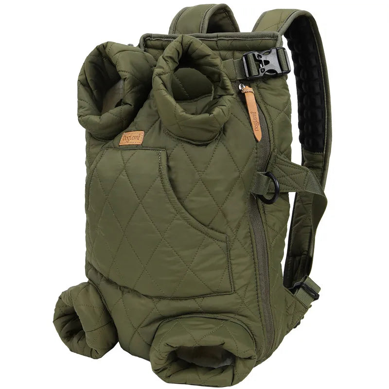 Winter Pet Backpack Carrier for Small Dogs and Cats - Insulated, Hands-Free, Windproof Travel Bag