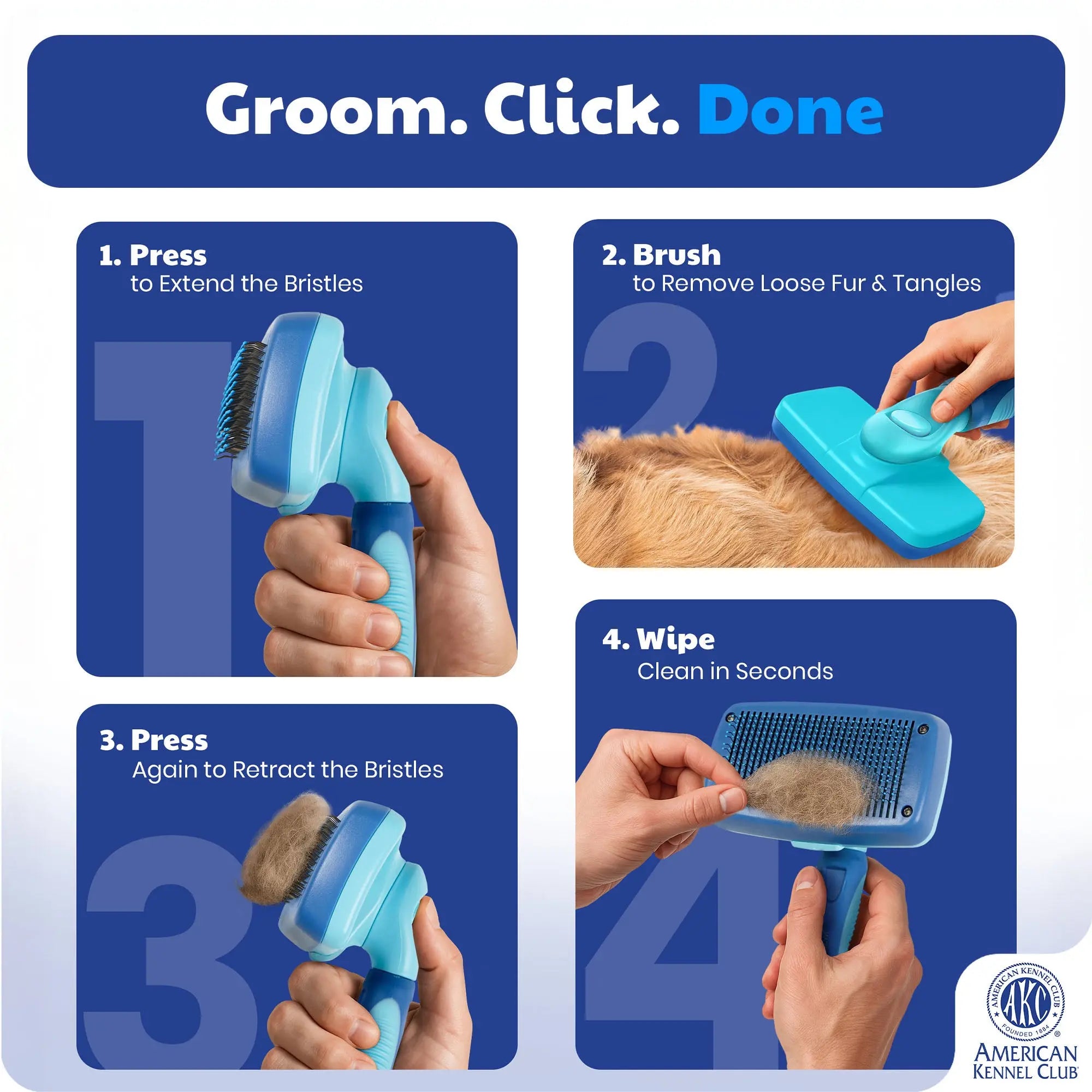 Self-Cleaning Slicker Brush for Pets