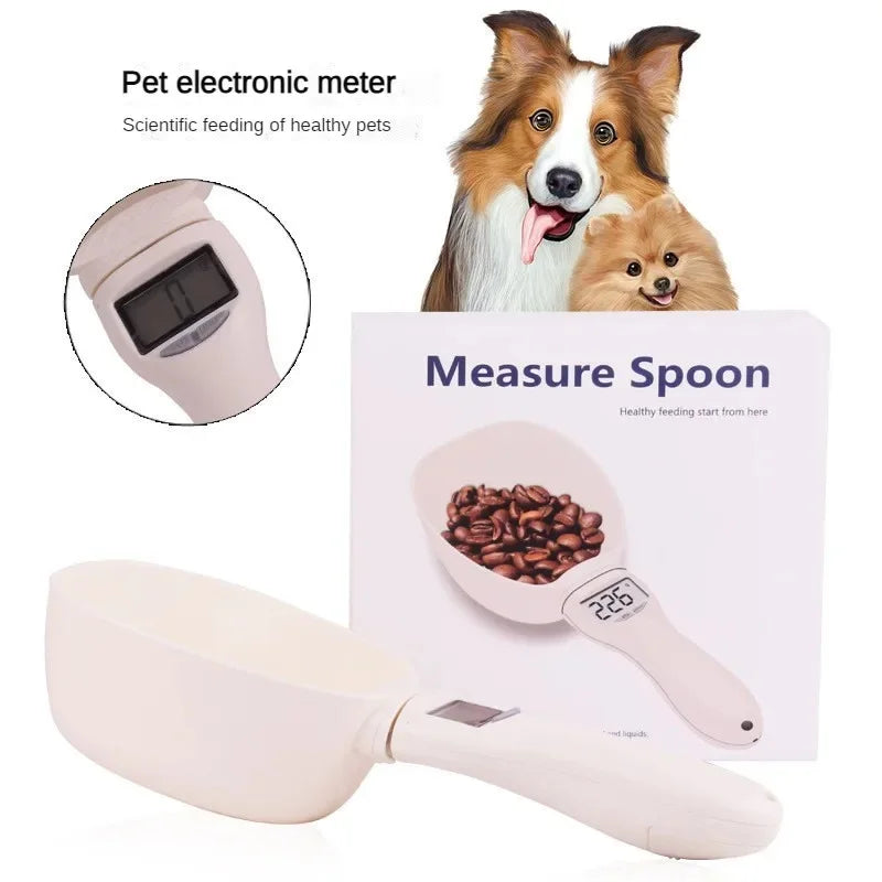 Electronic Pet Food Measuring Scoop with LED Display - Digital Dog and Cat Food Scale