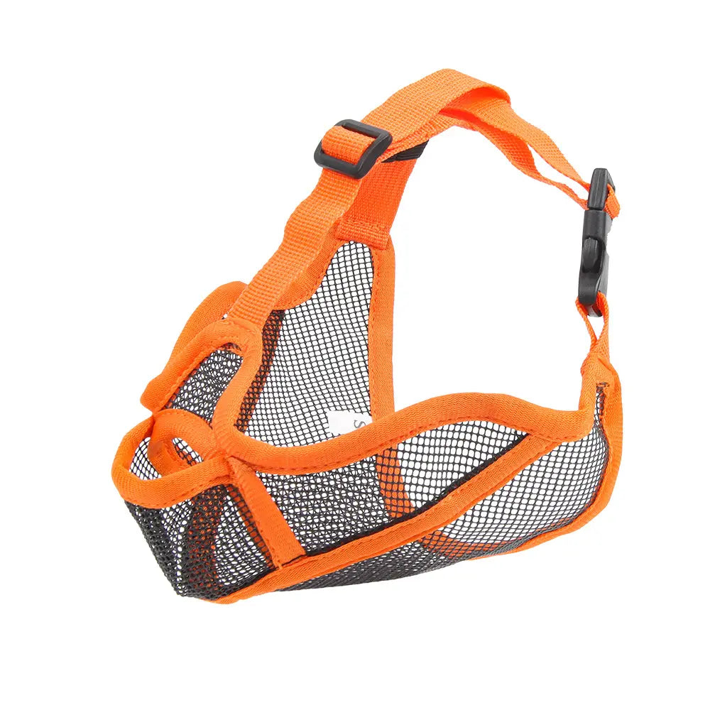 Dog Muzzle, Breathable Pitbull Muzzle, Adjustable Secure Fit, Prevents Biting & Accidental Eating, Perfect for French Bulldogs, American Bullies & Short-Snouted Breeds, Durable Mesh Dog Mouth Cover for Training, Walking & Grooming, Anti-Chew Dog Snout Gua