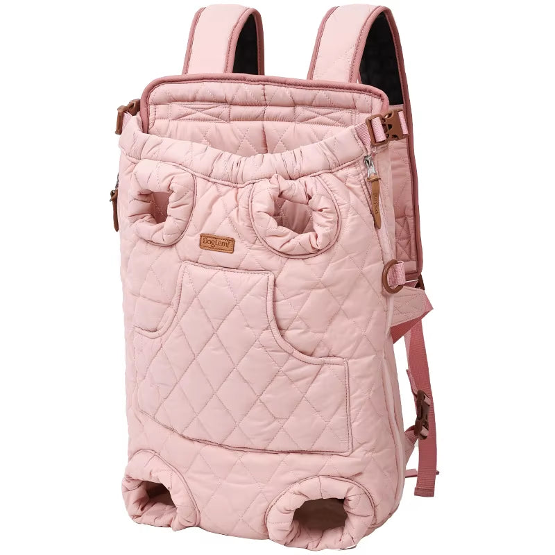 Winter Pet Backpack Carrier for Small Dogs and Cats - Insulated, Hands-Free, Windproof Travel Bag